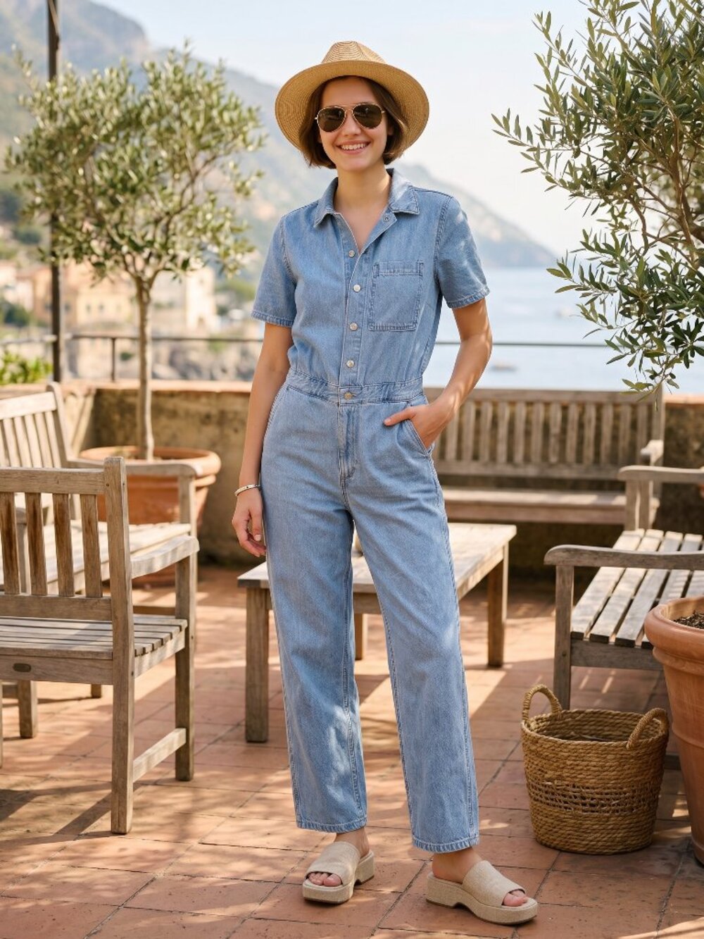 ✨ Levi’s Denim Jumpsuit / Coveralls – Size S – Light Wash ✨